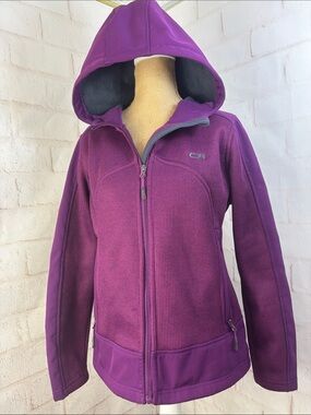 CB Outdoor Research Women's Hooded Fleece Jacket in Deep Purple